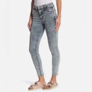 FREE PEOPLE we the free Riley Seamed Skinny Jeans Acid Wash Size 28